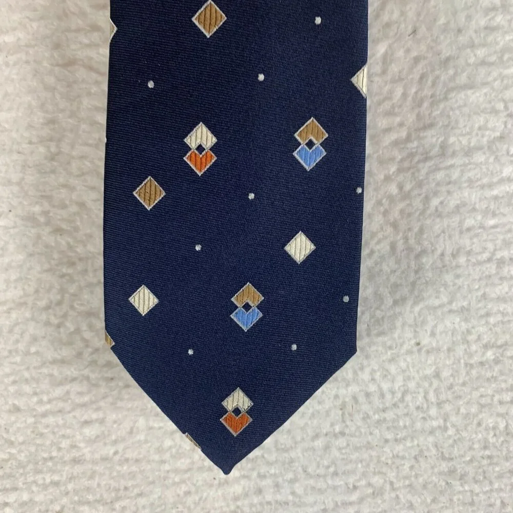 Christian Dior Cravates Necktie Mens Navy‎ Pattern Classic Formal Business 9717